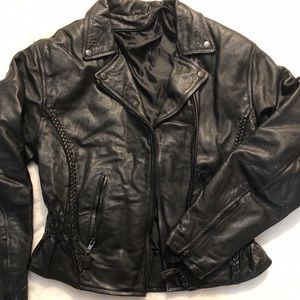 Black Leather Motorcycle Jacket